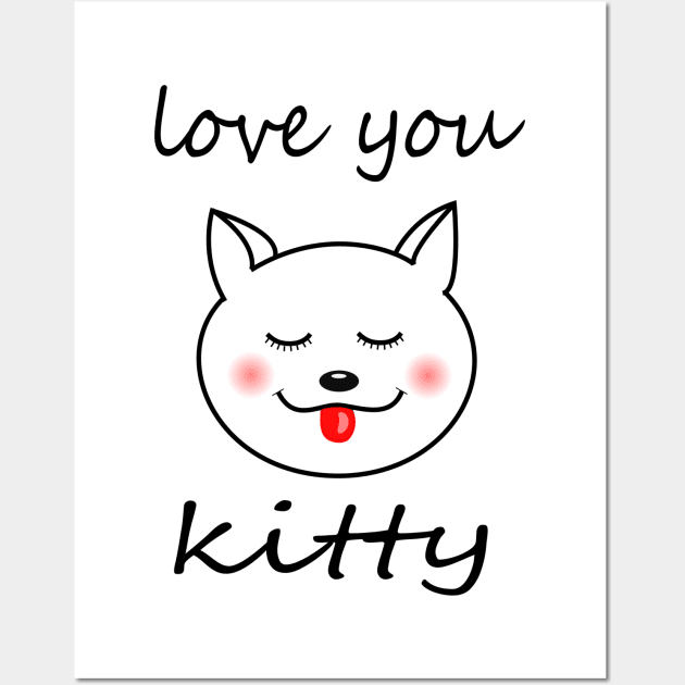 love you kitty Wall Art by Tony22